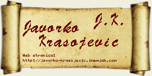 Javorko Krasojević vizit kartica